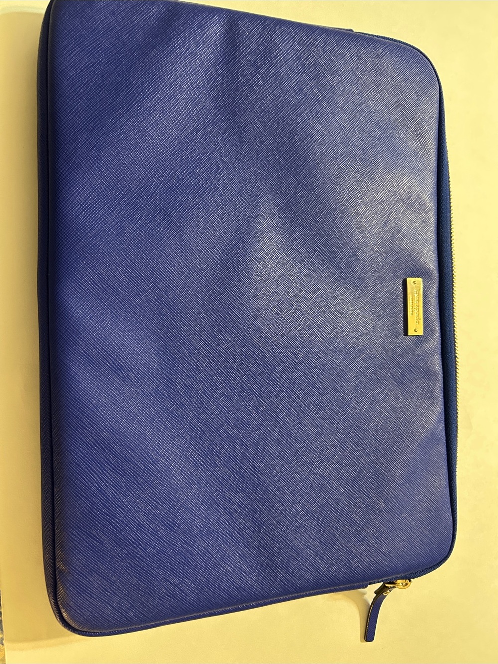 Kate Spade Saffiano Leather Laptop Sleeve 13" Cobalt Blue Tech Case
